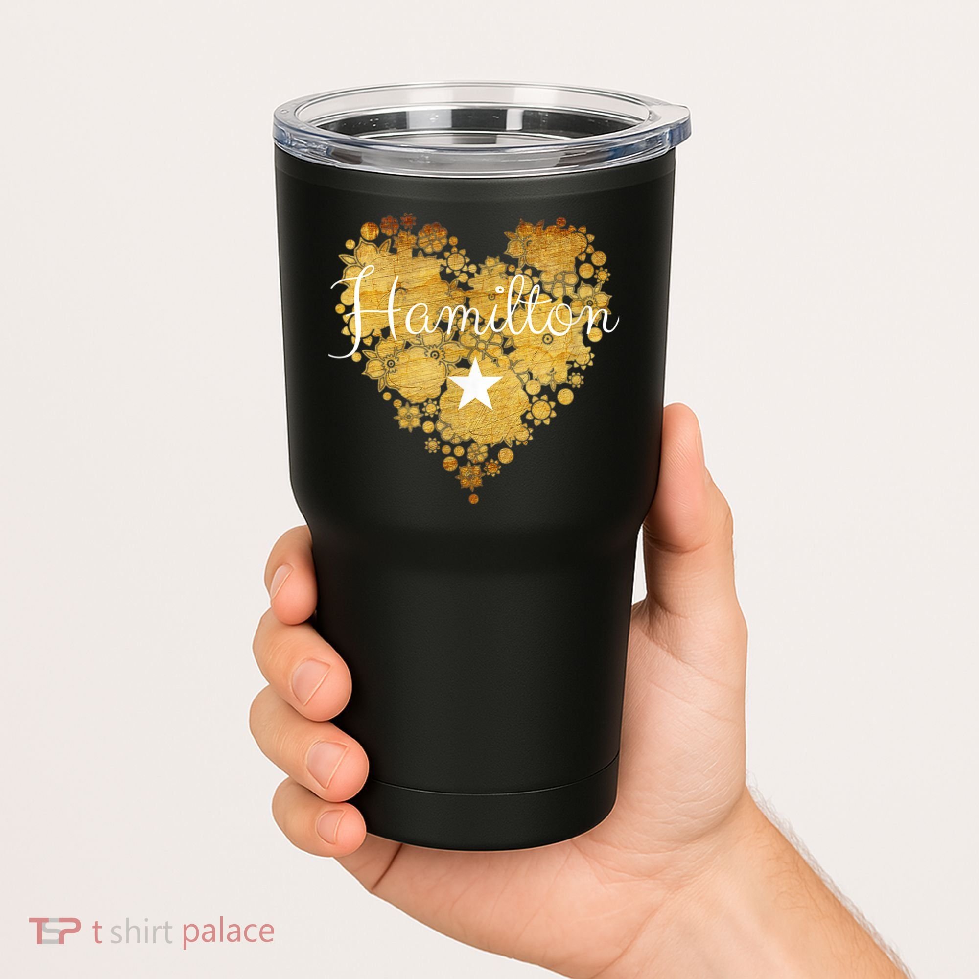 I Love Hamilton Heart Tumbler