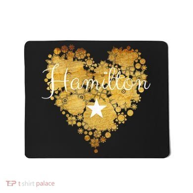 I Love Hamilton Heart Mousepad