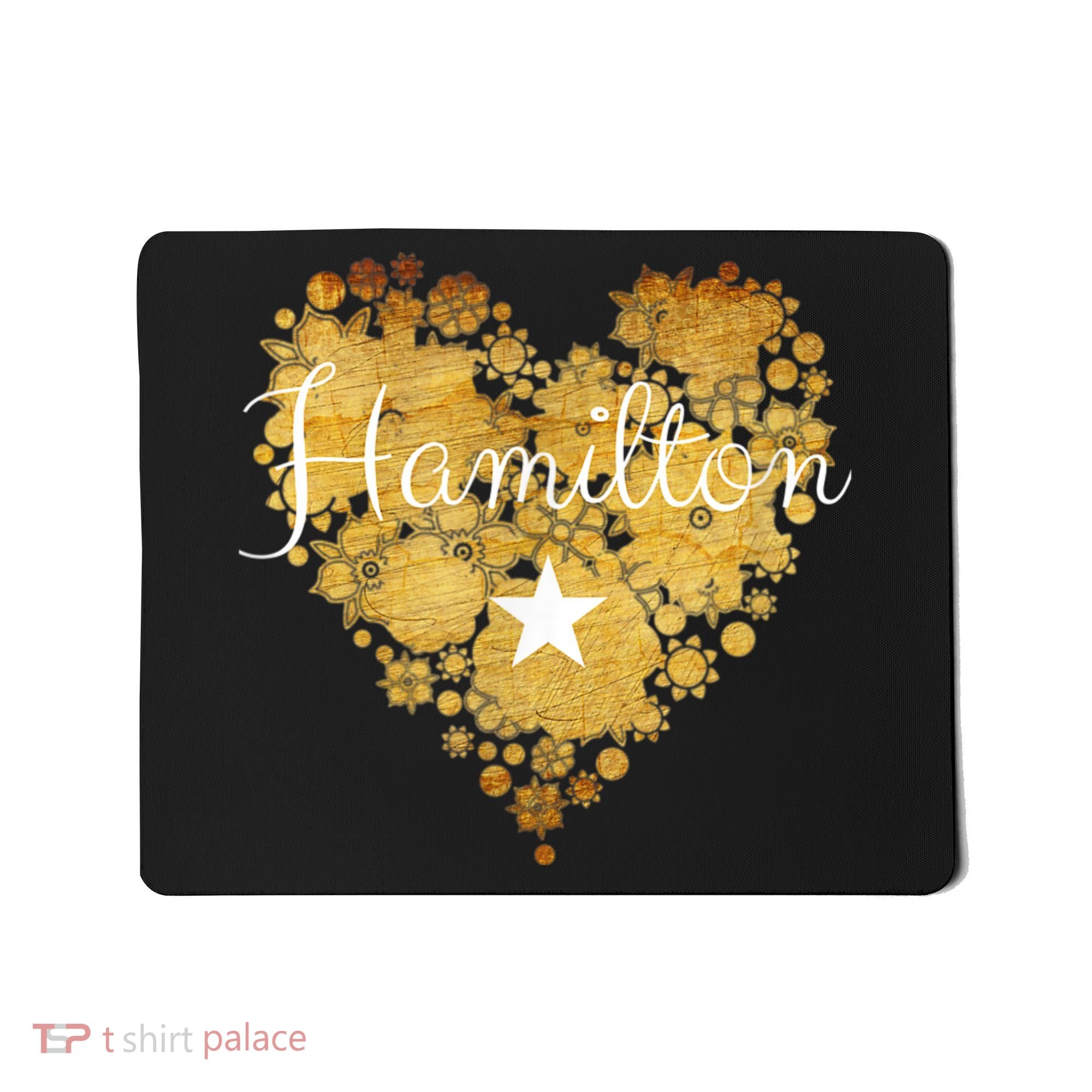 I Love Hamilton Heart Mousepad
