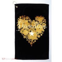 I Love Hamilton Heart Golf Towel thumb 0