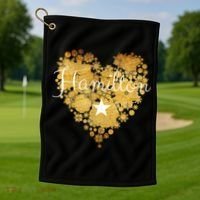 I Love Hamilton Heart Golf Towel thumb 1