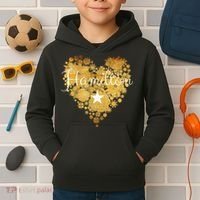 I Love Hamilton Heart Kids Hoodie thumb 2
