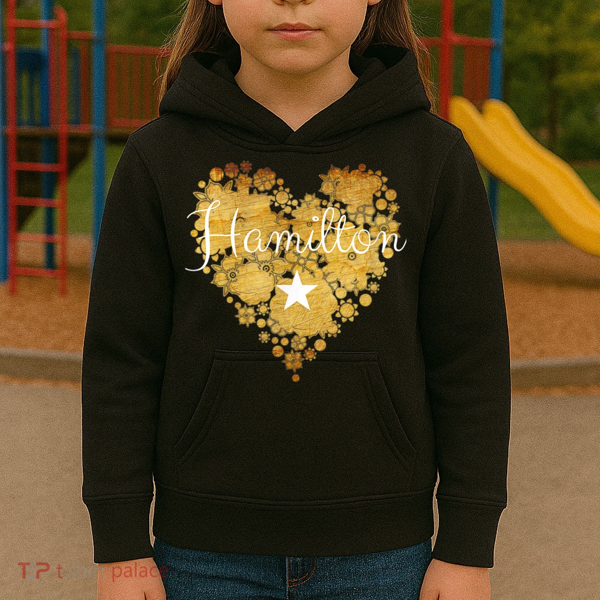 I Love Hamilton Heart Kids Hoodie