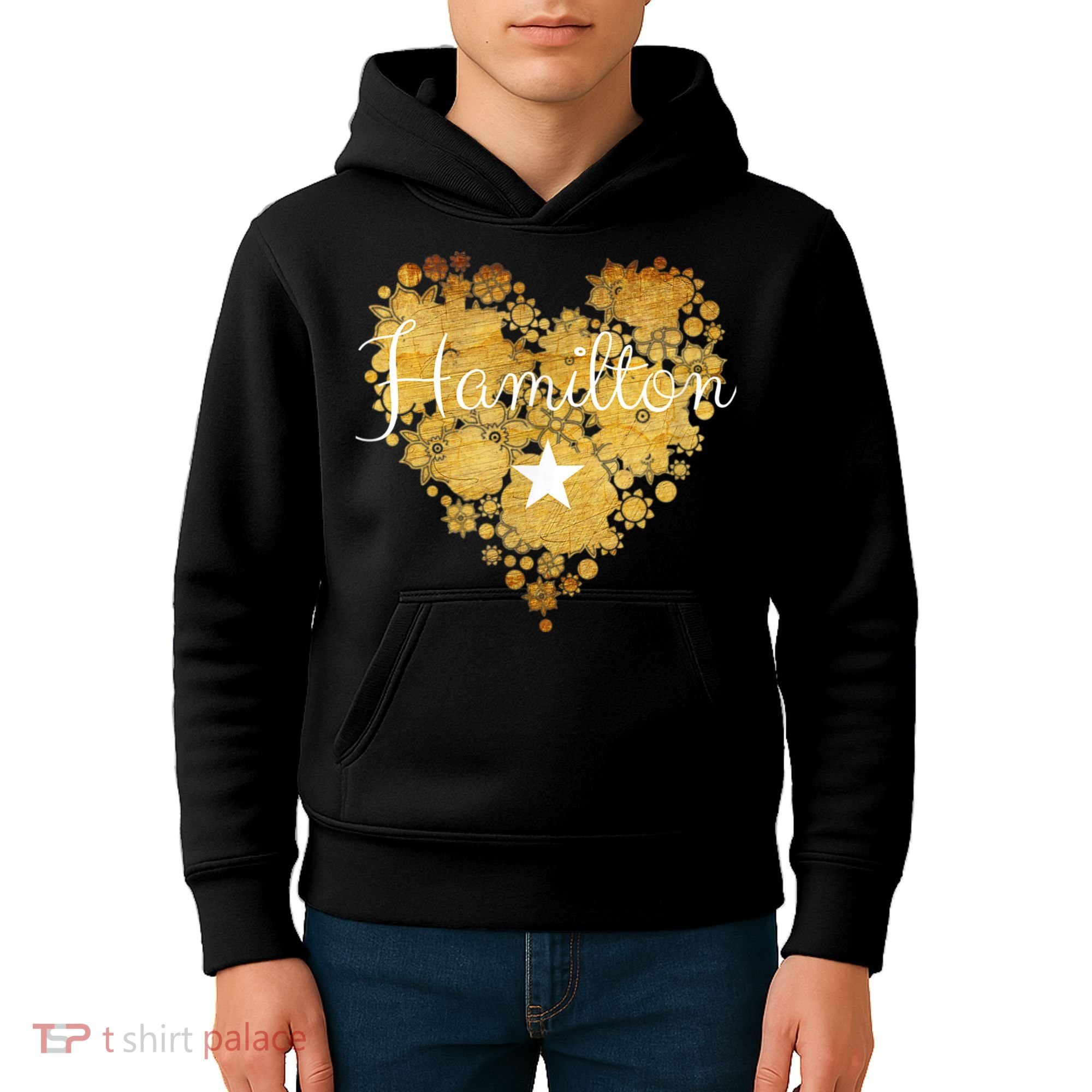 I Love Hamilton Heart Kids Hoodie