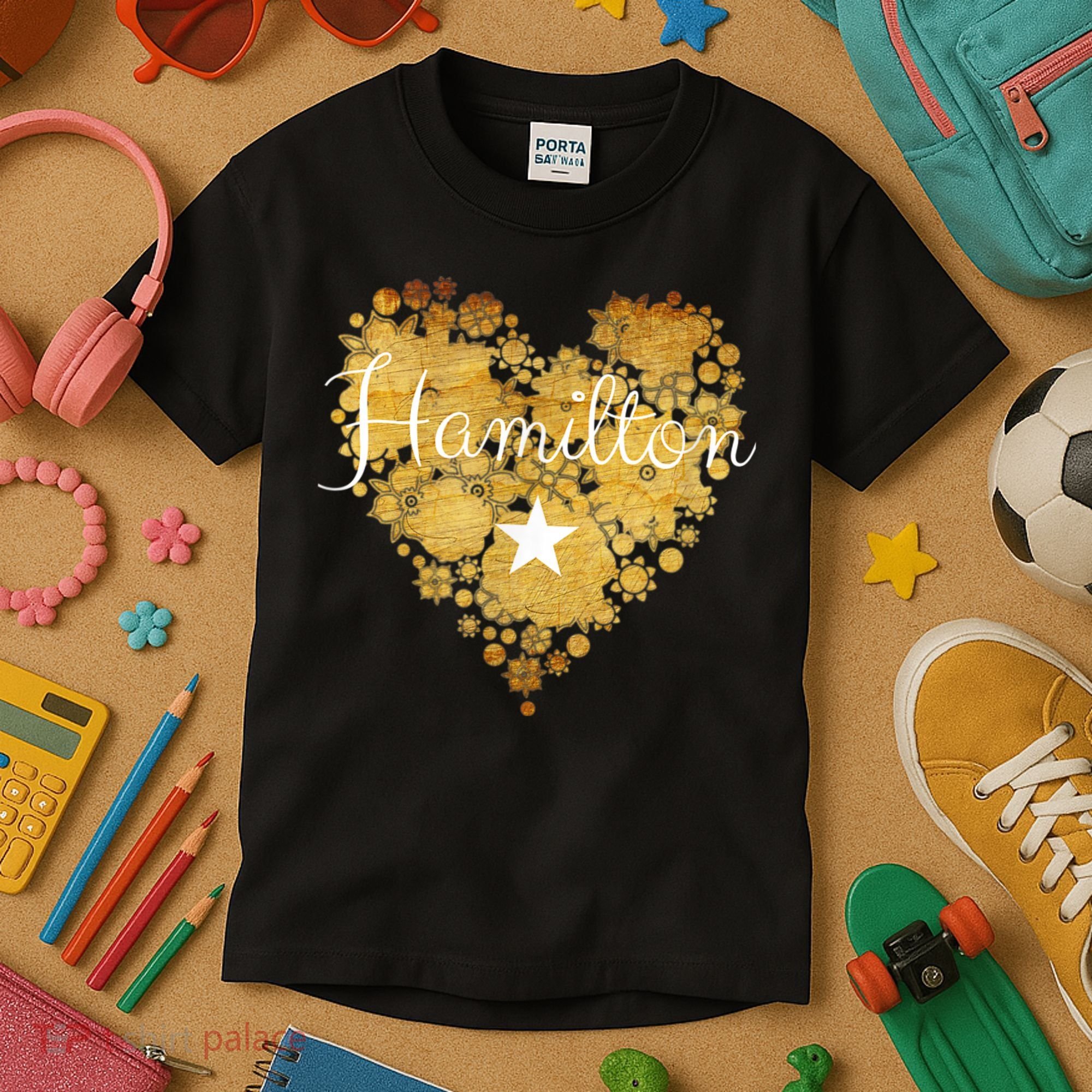 I Love Hamilton Heart Kids T-Shirt