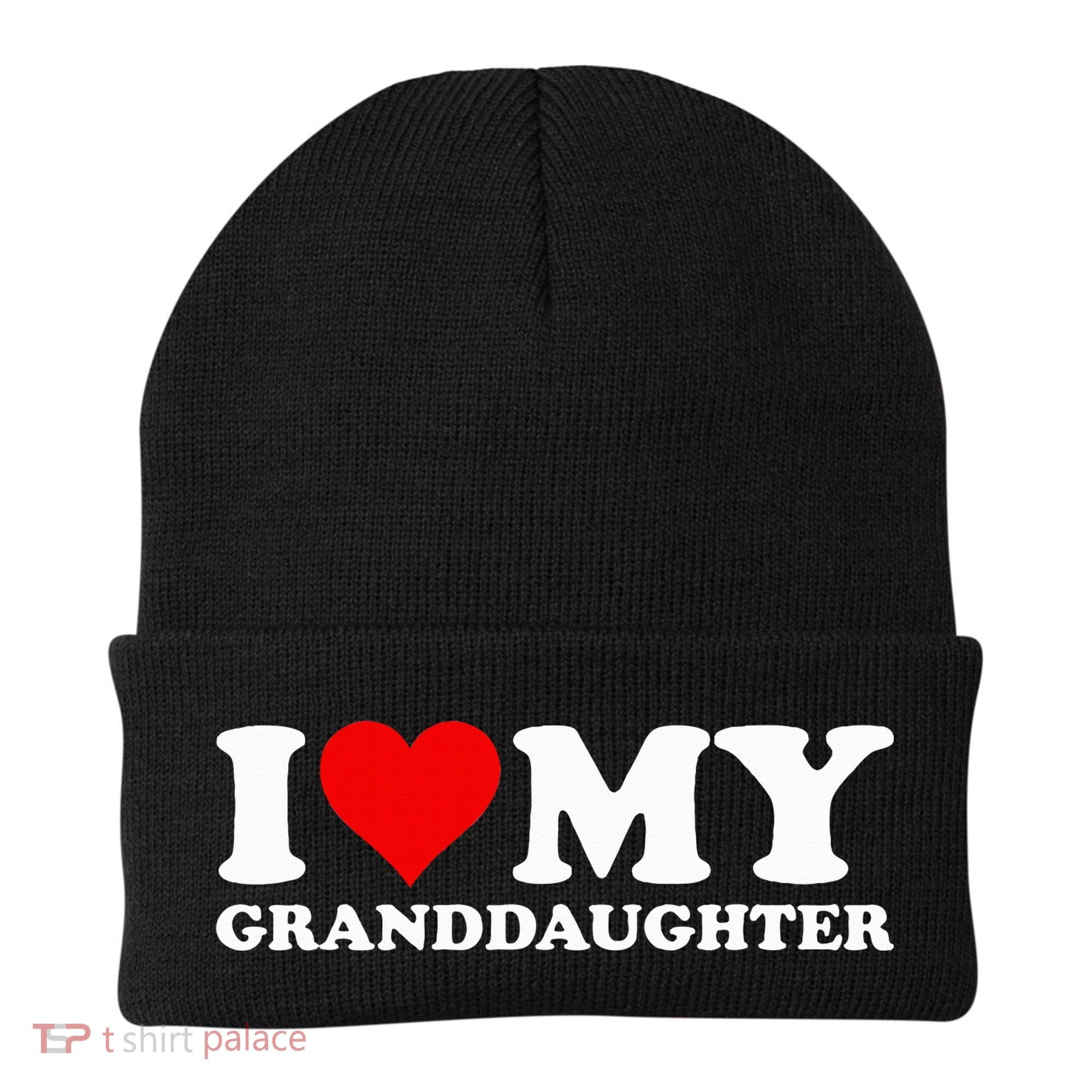 I Love Heart My Granddaughter Beanie