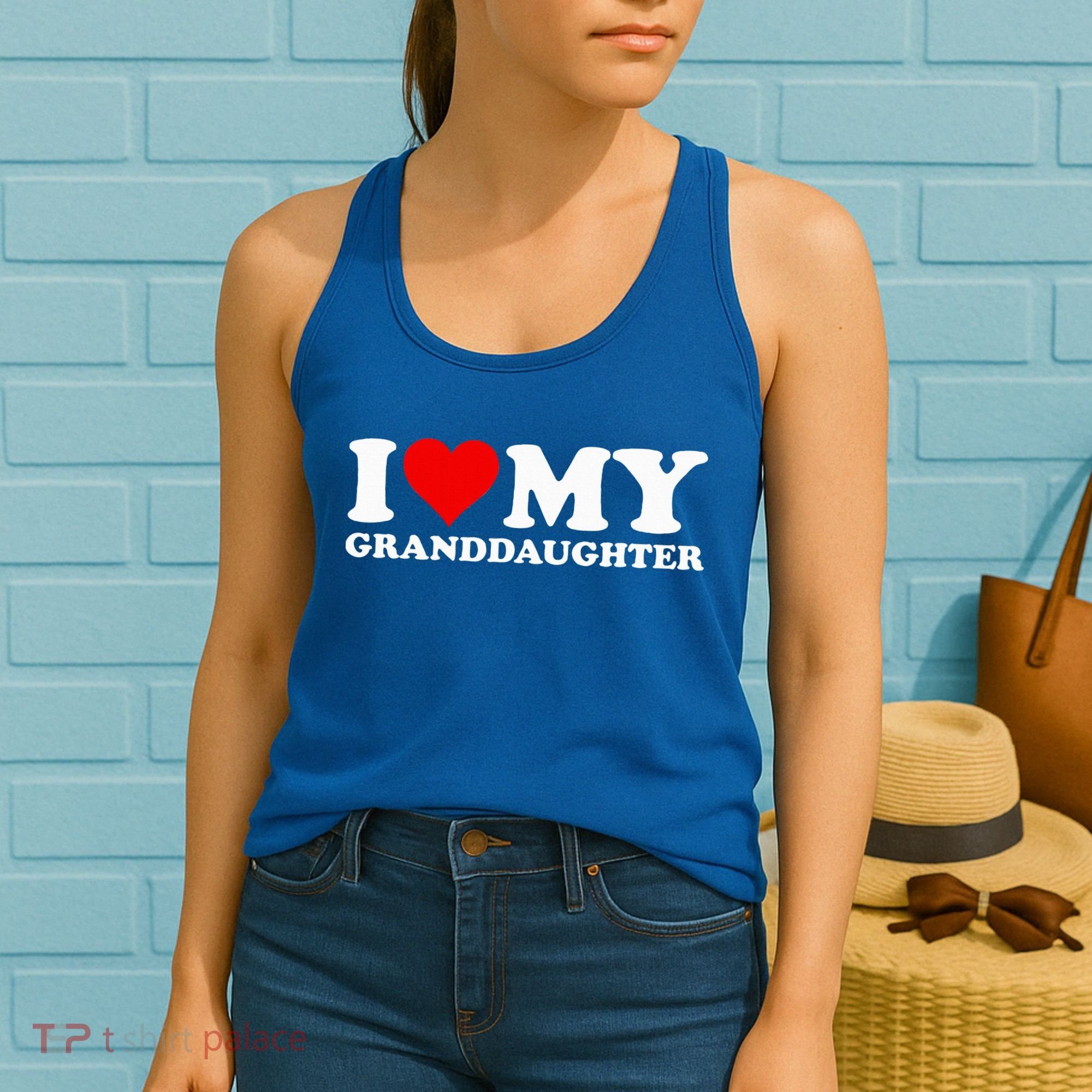 I Love Heart My Granddaughter Women's Tank Top
