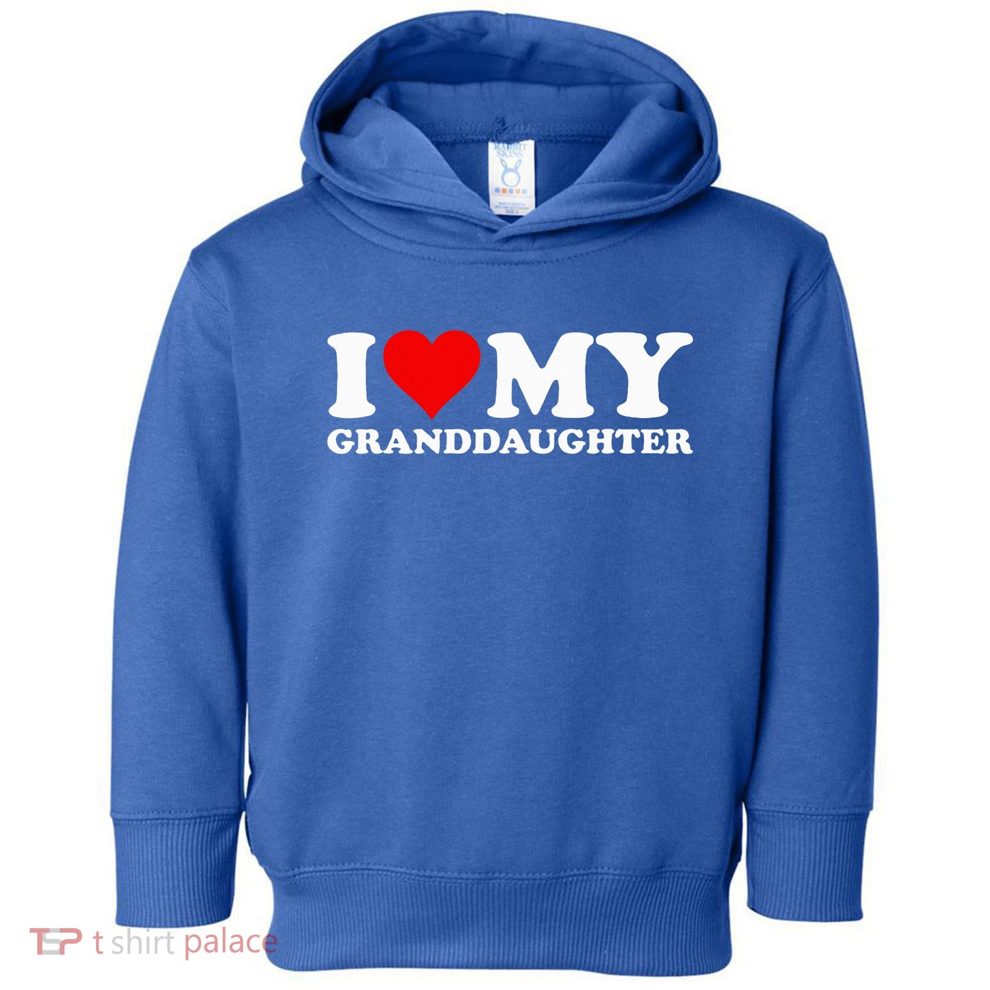 I Love Heart My Granddaughter Toddler Hoodie