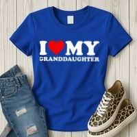 I Love Heart My Granddaughter Women's T-Shirt thumb 3