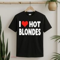 I Love Hot Blondes Heart Cute Funny Adult Humor T-Shirt thumb 2