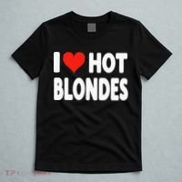 I Love Hot Blondes Heart Cute Funny Adult Humor T-Shirt thumb 5