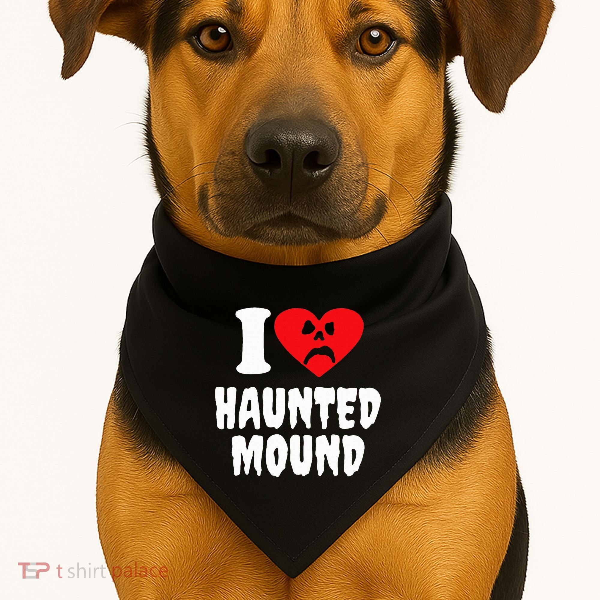 I Love Haunted Mound USA-Made Doggie Bandana
