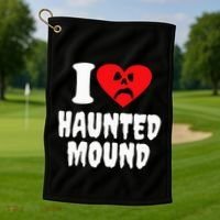 I Love Haunted Mound Golf Towel thumb 1