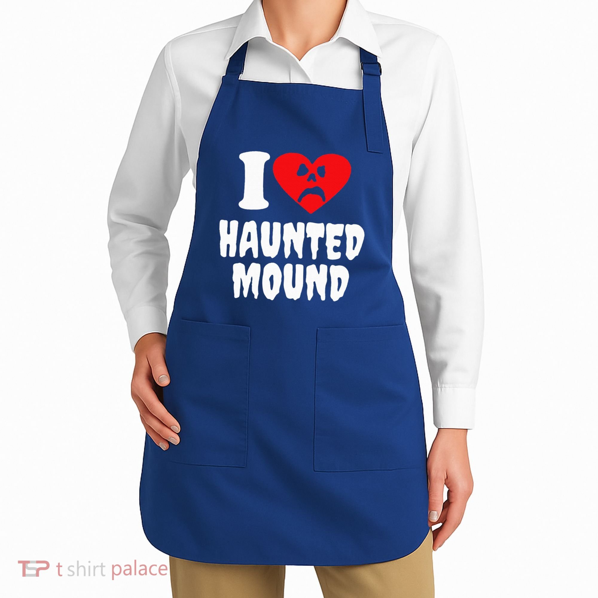 I Love Haunted Mound Apron