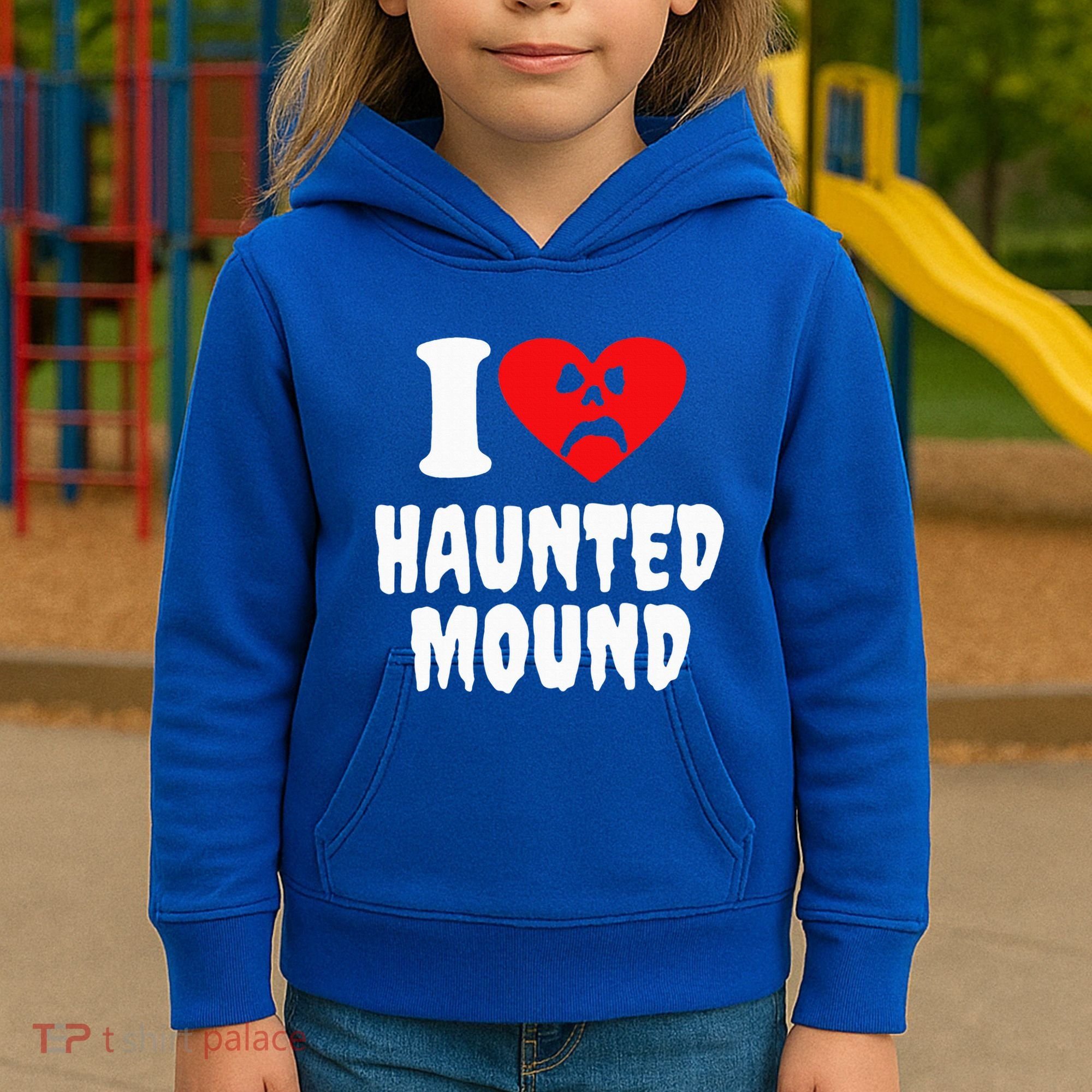 I Love Haunted Mound Kids Hoodie
