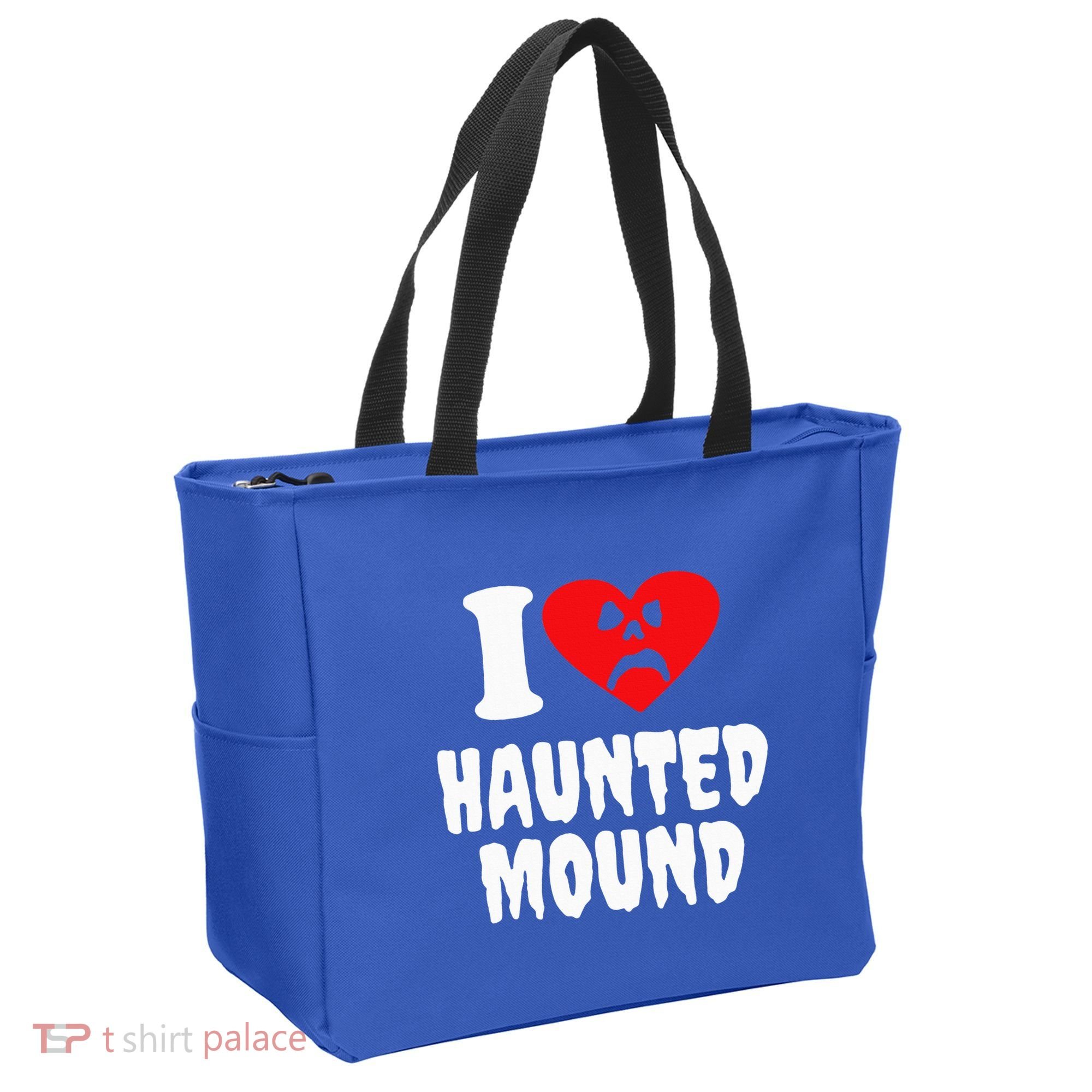 I Love Haunted Mound Tote Bag