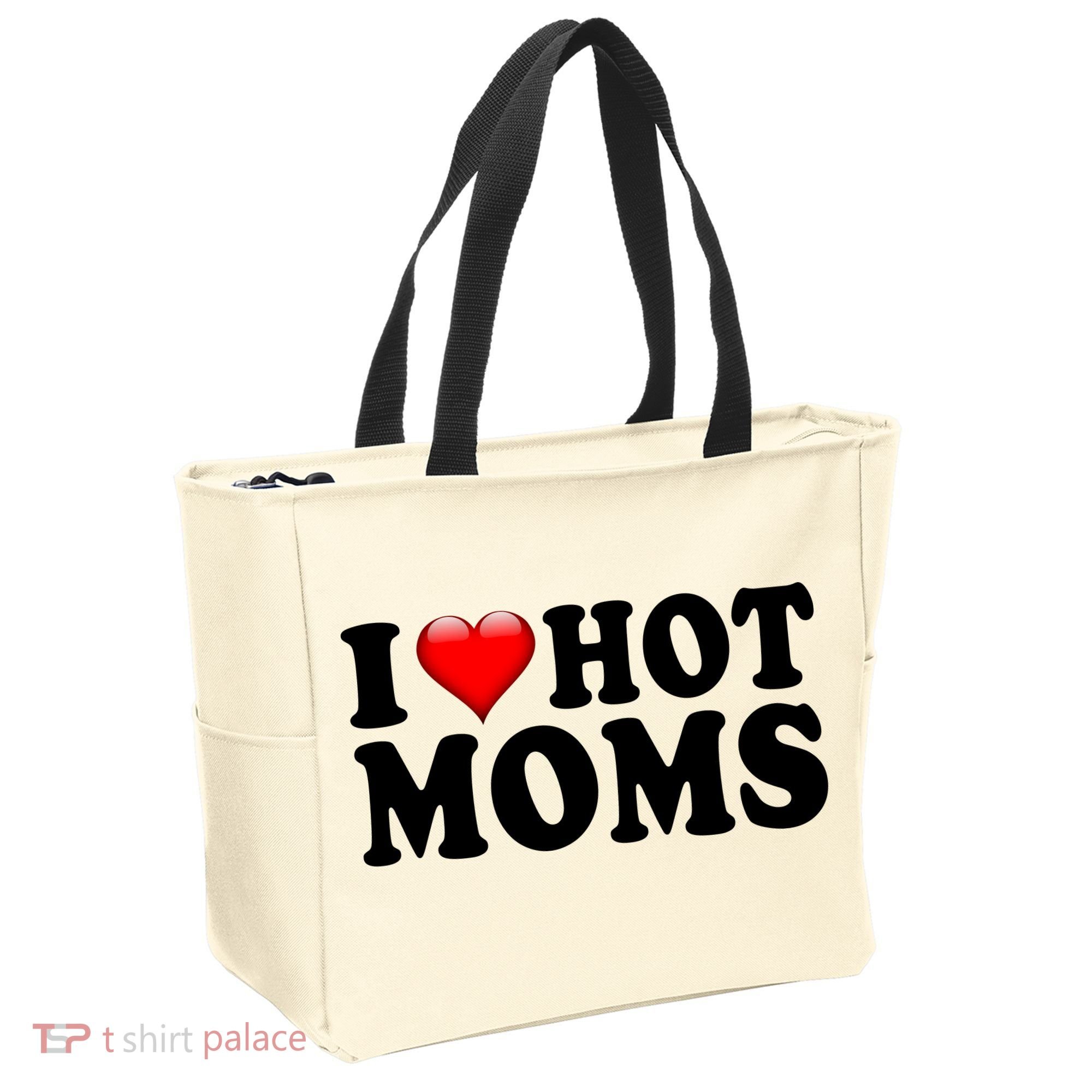 I Love Hot Moms Tote Bag