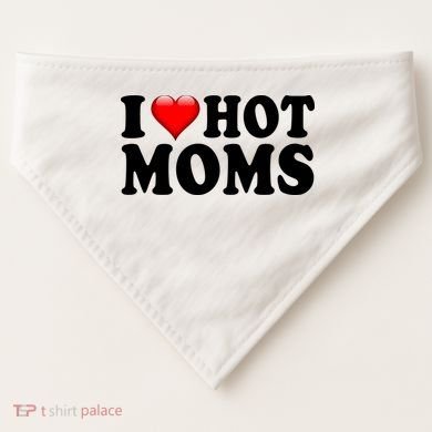 I Love Hot Moms USA-Made Doggie Bandana