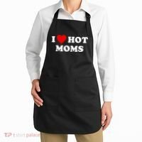 I Love Hot Moms TShirt Apron thumb 2