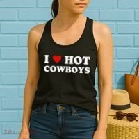 I love hot cowboys Women's Tank Top thumb 2
