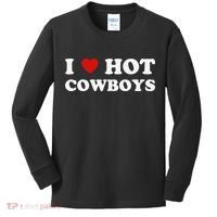 I love hot cowboys Kids Long Sleeve Shirt thumb 0