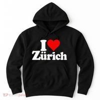 I Love Heart Zurich Switzerland Hoodie thumb 0