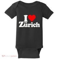 I Love Heart Zurich Switzerland Baby Bodysuit thumb 0