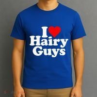 I Love Heart Hairy Guys Man Furry T-Shirt thumb 3