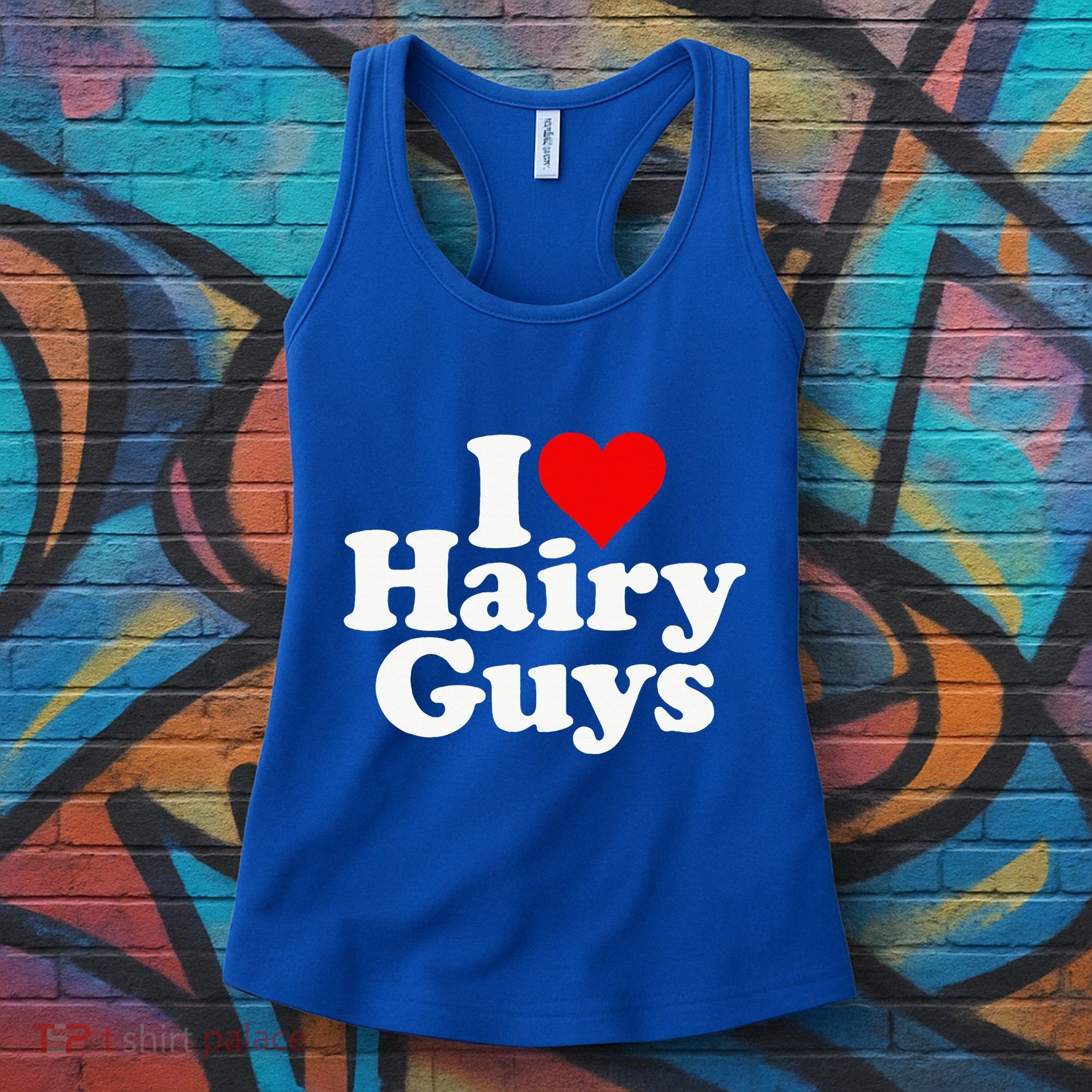 I Love Heart Hairy Guys Man Furry Women's Tank Top