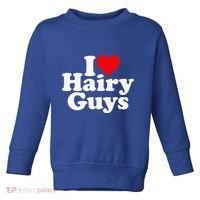 I Love Heart Hairy Guys Man Furry Toddler Sweatshirt thumb 0