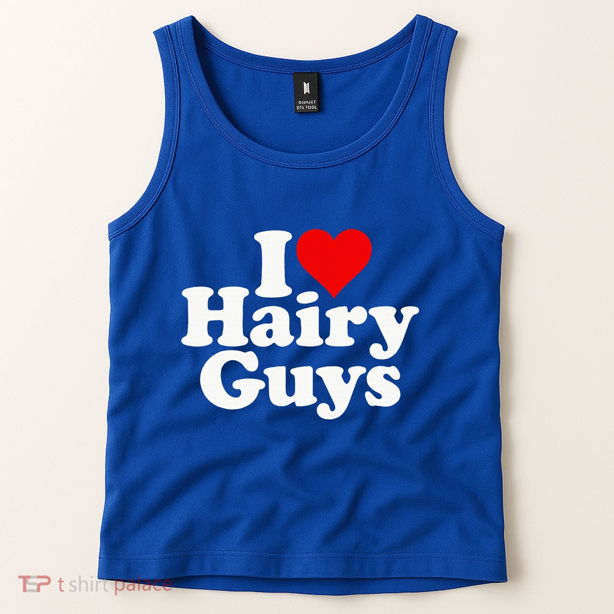 I Love Heart Hairy Guys Man Furry Tank Top