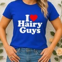I Love Heart Hairy Guys Man Furry Women's T-Shirt thumb 2
