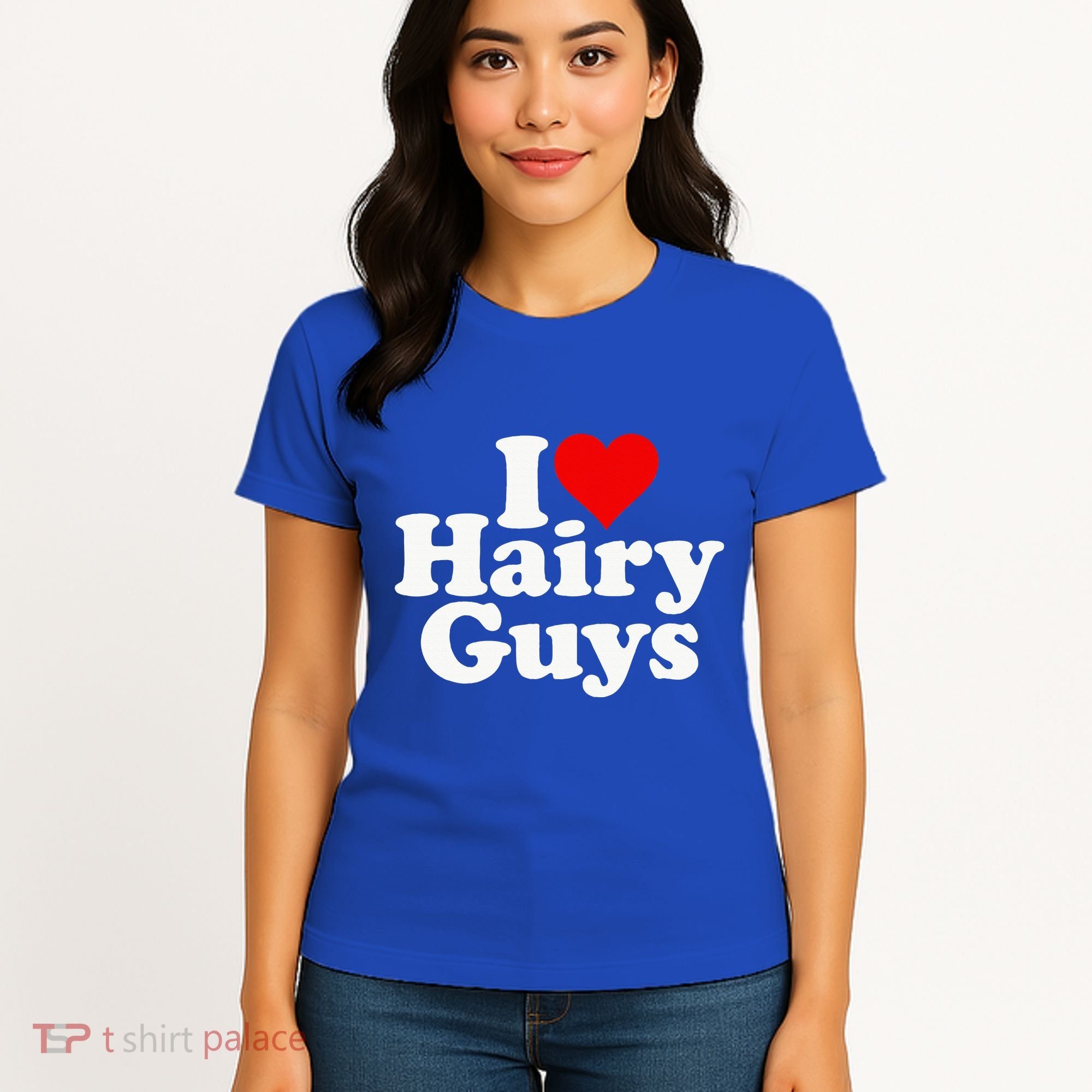 I Love Heart Hairy Guys Man Furry Women's T-Shirt
