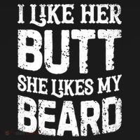 I Like Her Butt She Likes My Beard Funny Inappropriate Joke Backpack thumb 2