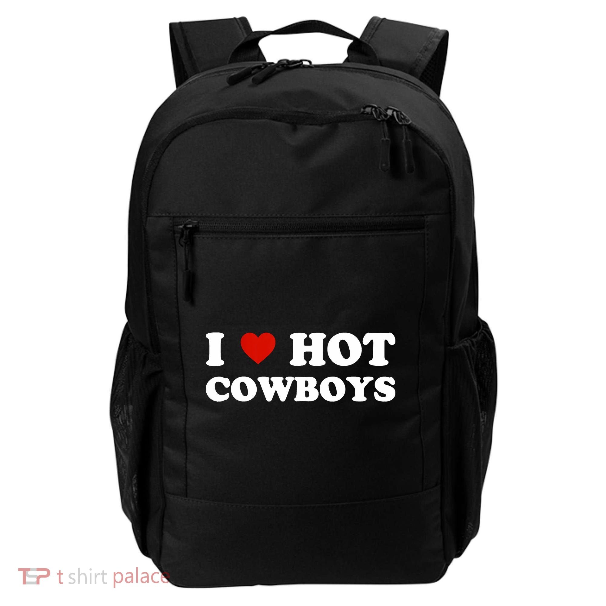 I Love Hot Cowboys Backpack