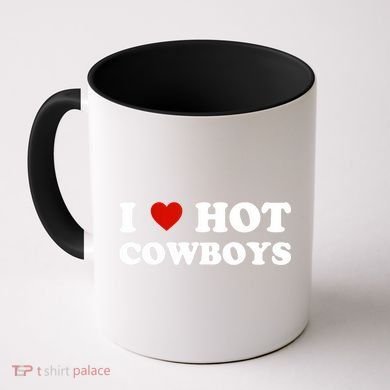 I Love Hot Cowboys Coffee Mug