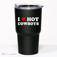I Love Hot Cowboys Tumbler thumb 0