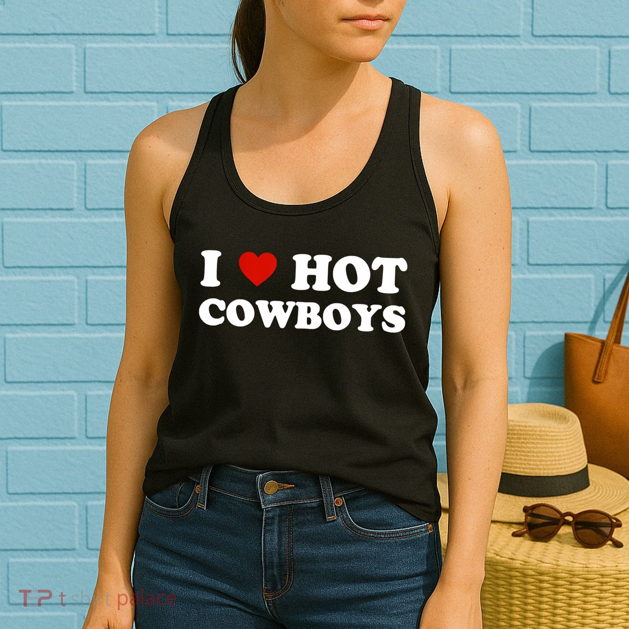 I Love Hot Cowboys Women's Tank Top
