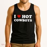 I Love Hot Cowboys Tank Top thumb 3
