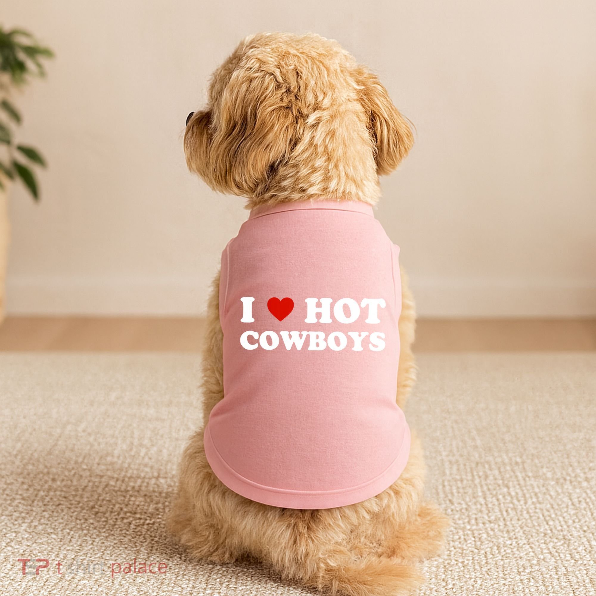 I Love Hot Cowboys Doggie Tank