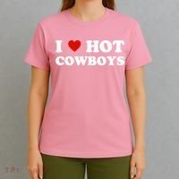 I Love Hot Cowboys T-Shirt thumb 4