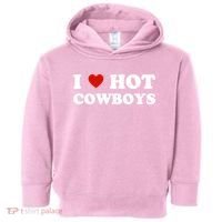 I Love Hot Cowboys Toddler Hoodie thumb 0