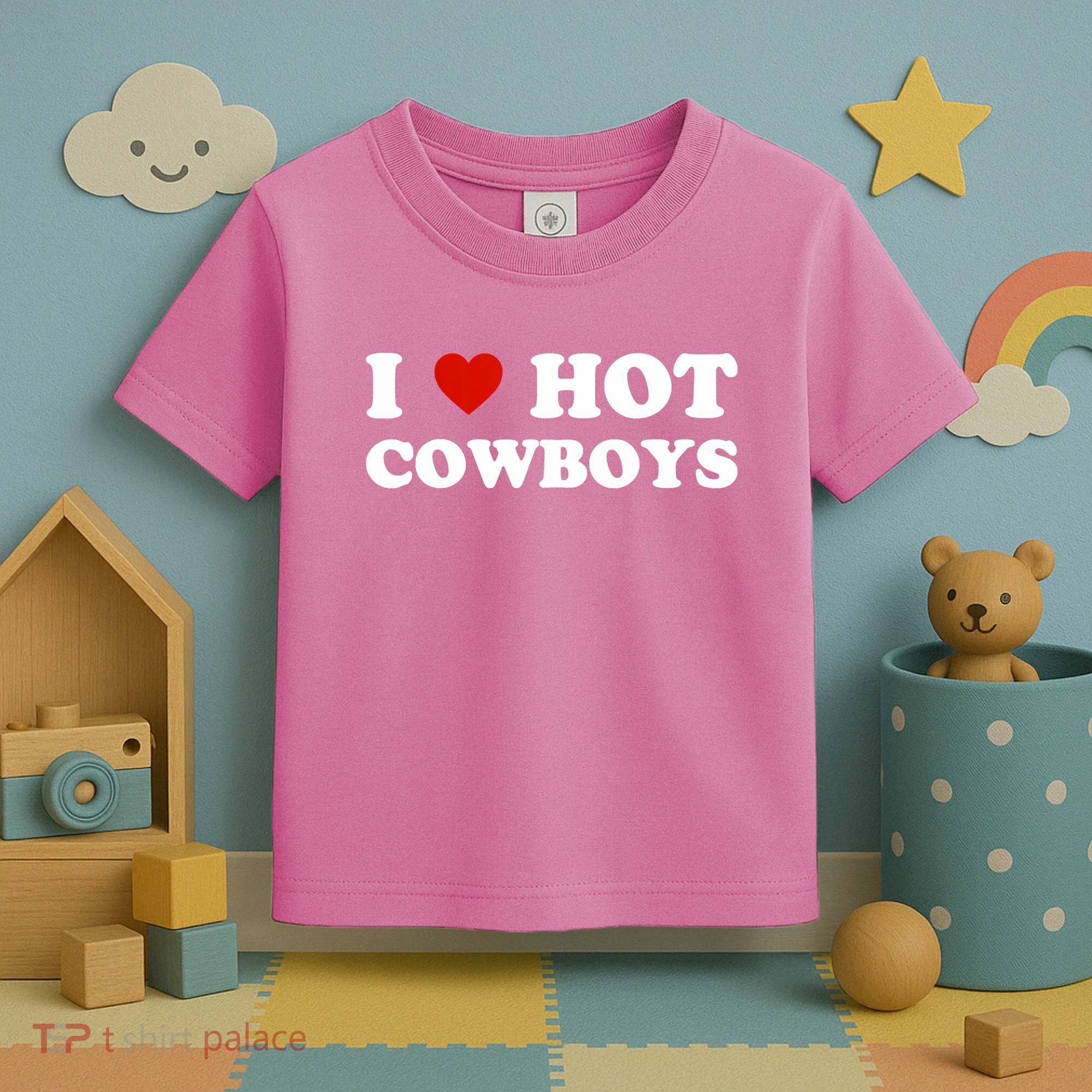 I Love Hot Cowboys Toddler T-Shirt