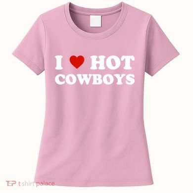 I Love Hot Cowboys Women's T-Shirt