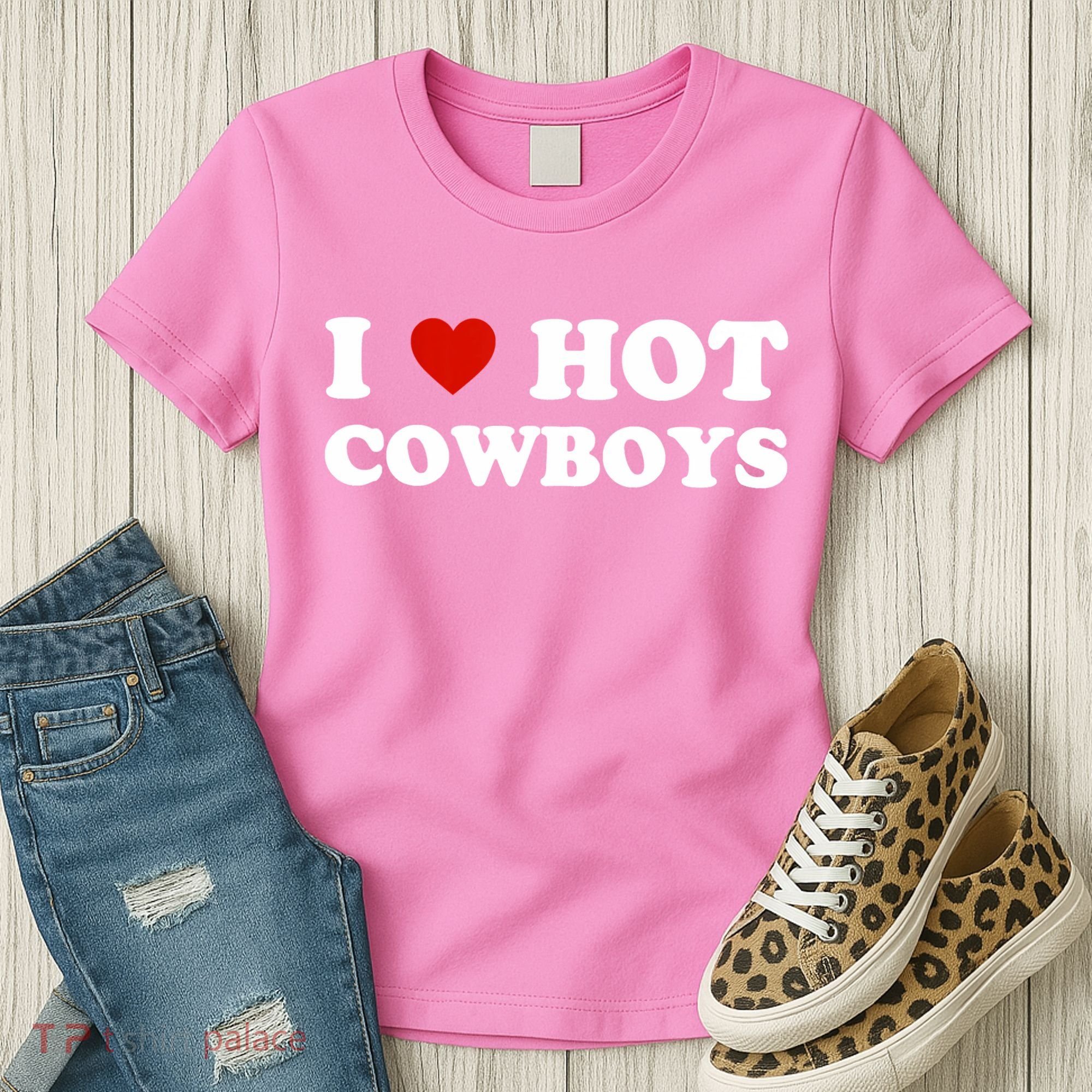 I Love Hot Cowboys Women's T-Shirt
