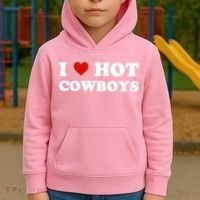 I Love Hot Cowboys Kids Hoodie thumb 2