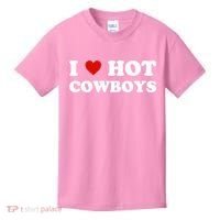 I Love Hot Cowboys Kids T-Shirt thumb 0