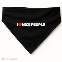 I Love (heart) Nice People USA-Made Doggie Bandana thumb 0