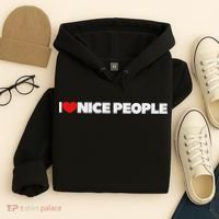I Love (heart) Nice People Hoodie thumb 4