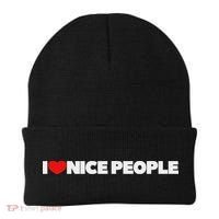 I Love (heart) Nice People Beanie thumb 0